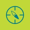 Spring green icon depicting a compas
